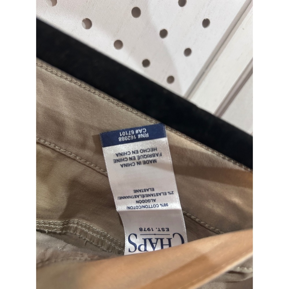 Chaps Women Stretch Khaki Straight Leg Pants Size 10 - Picture 5 of 9